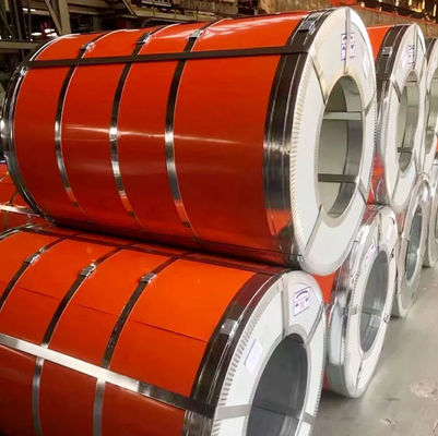 PPGI Prepainted Galvanized Steel Coils Red Color Coated 1000 - 1500mm TISCO